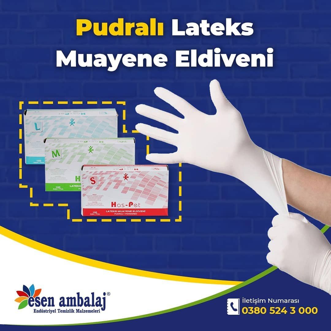 Pudralı Lateks Muayene Eldiveni