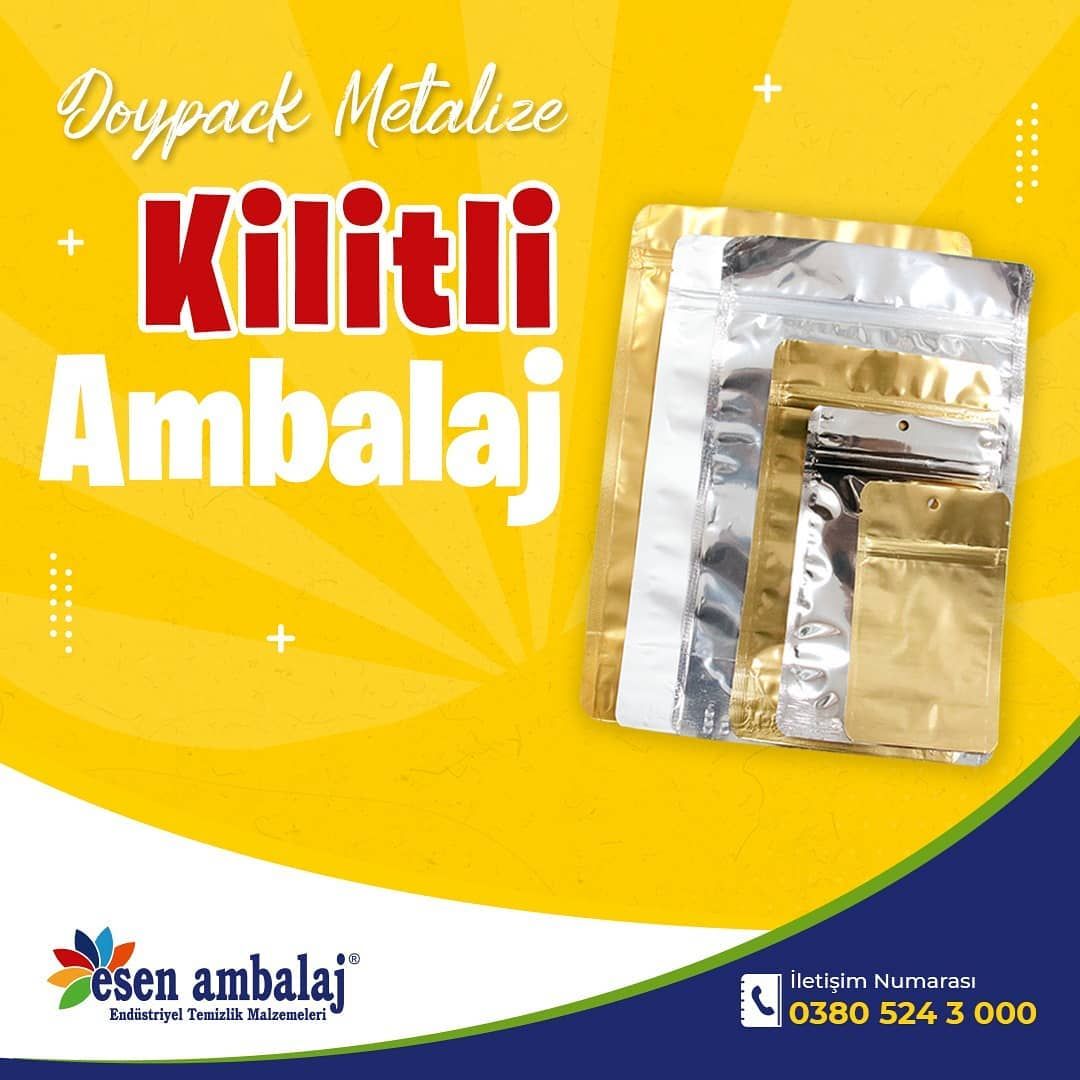 Doypack Metalize Kilitli Ambalaj